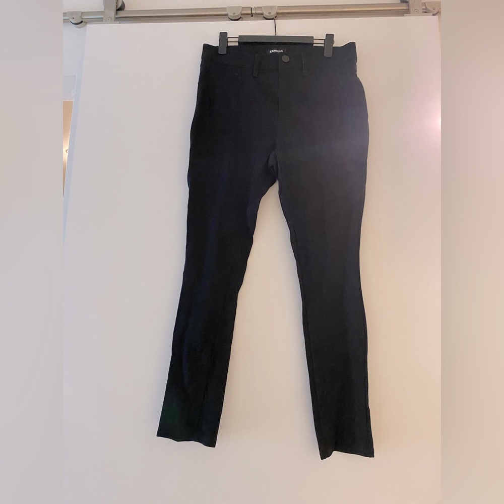 Express Button Front Stretch Ankle Leggings